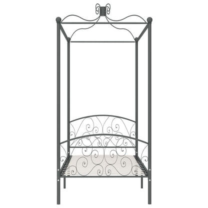 vidaXL Bed Frame | Grey | Metal | 90x200 cm | Classic/Traditional | Bed Frame