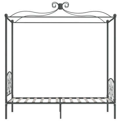 vidaXL Bed Frame | Grey | Metal | 90x200 cm | Classic/Traditional | Bed Frame