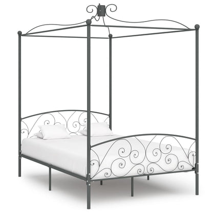 vidaXL Bed Frame | Grey | Metal | Double |  Appealing Design  | Bed Frame