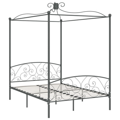 vidaXL Bed Frame | Grey | Metal | Double |  Appealing Design  | Bed Frame