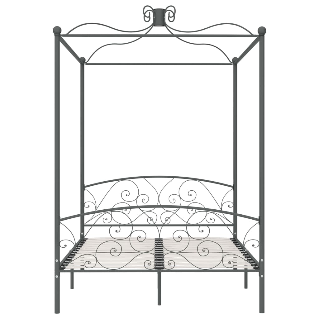 vidaXL Bed Frame | Grey | Metal | Double |  Appealing Design  | Bed Frame