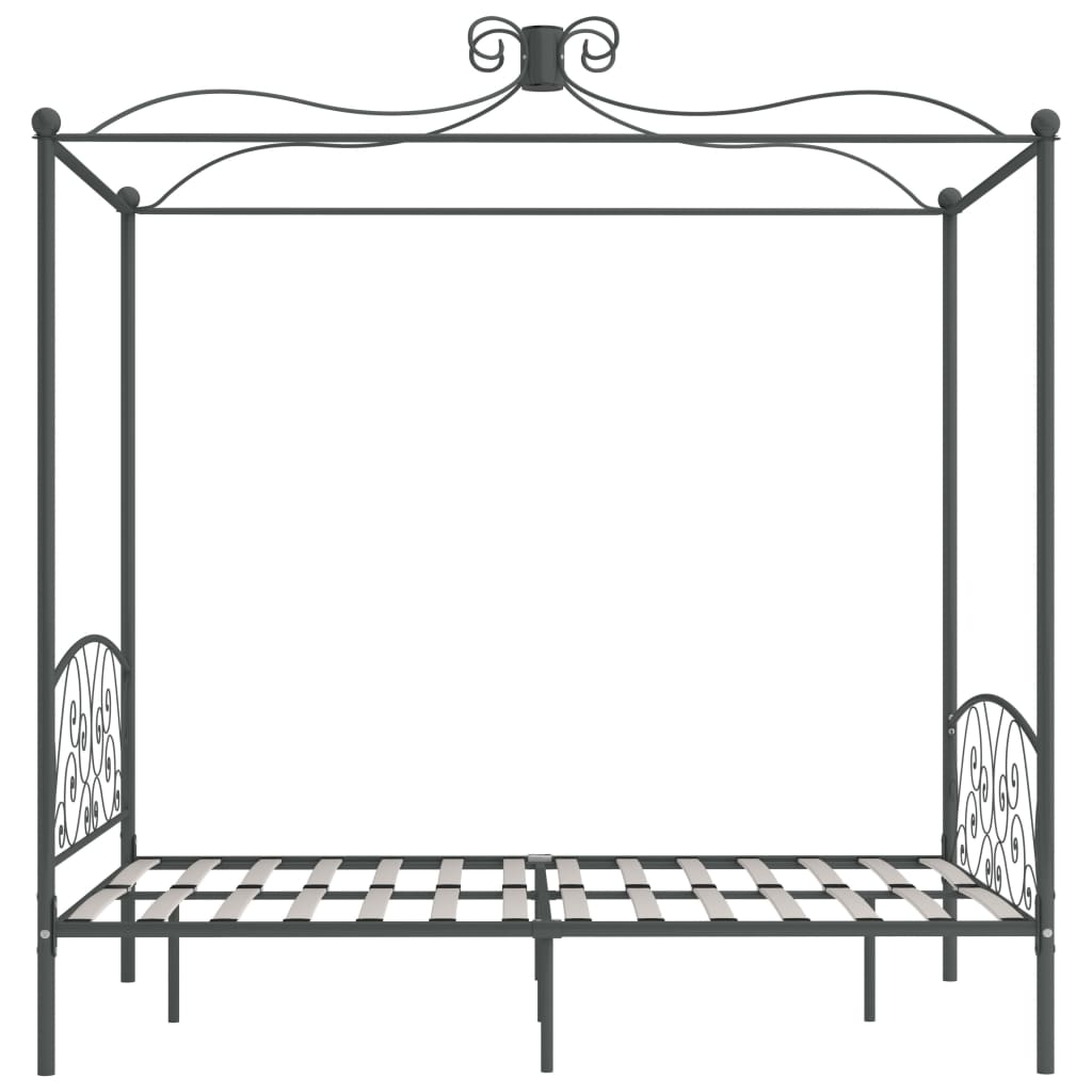 vidaXL Bed Frame | Grey | Metal | Double |  Appealing Design  | Bed Frame