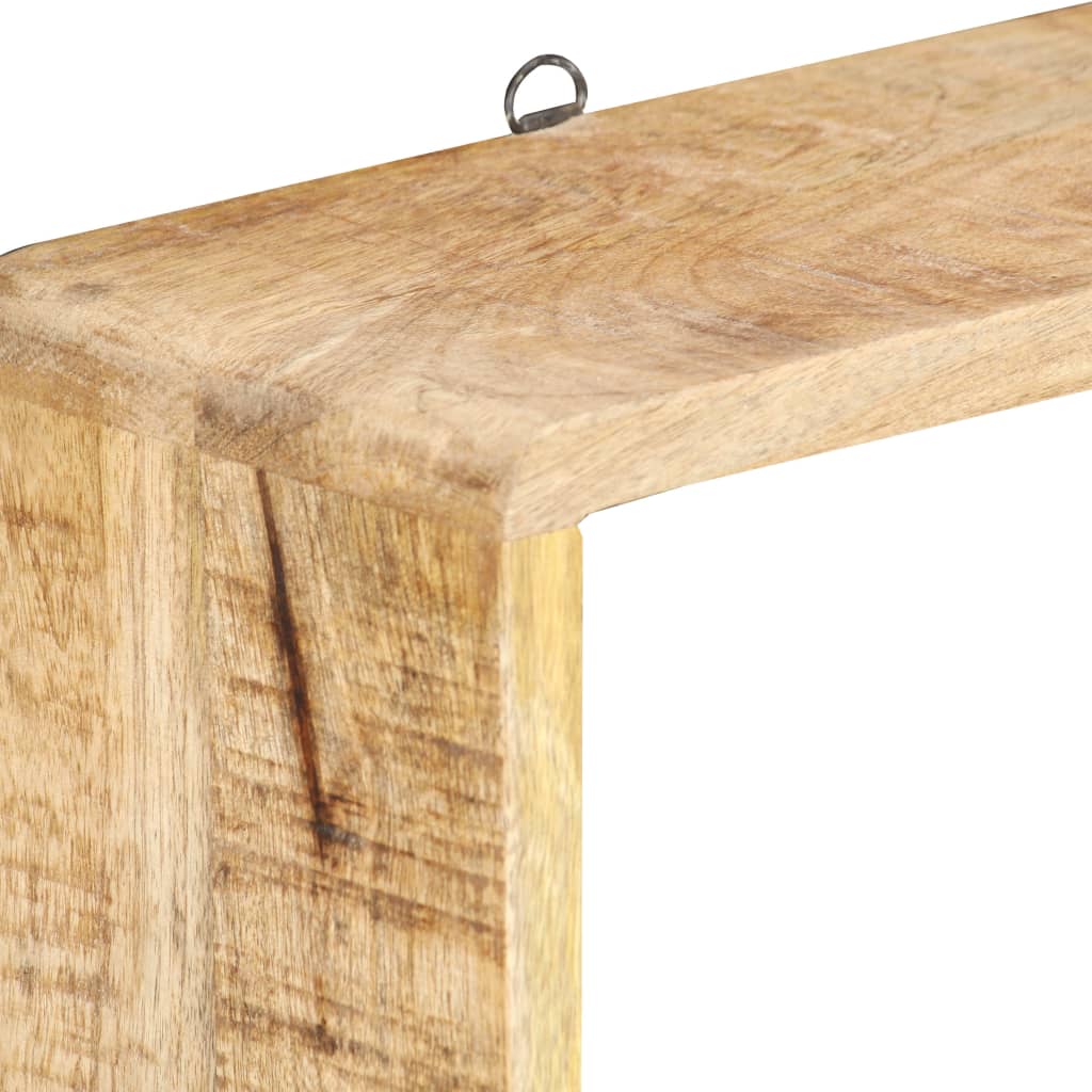 vidaXL 3 Piece Wall Cube Shelf Set Soild Mango Wood
