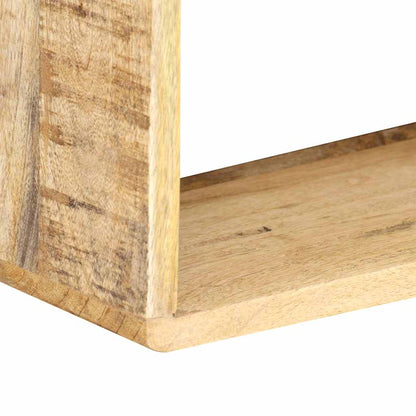 285844 vidaXL 3 Piece Wall Cube Shelf Set Soild Mango Wood