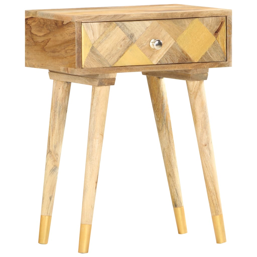 285857 vidaXL Bedside Cabinet 43x30x58 cm Solid Mango Wood