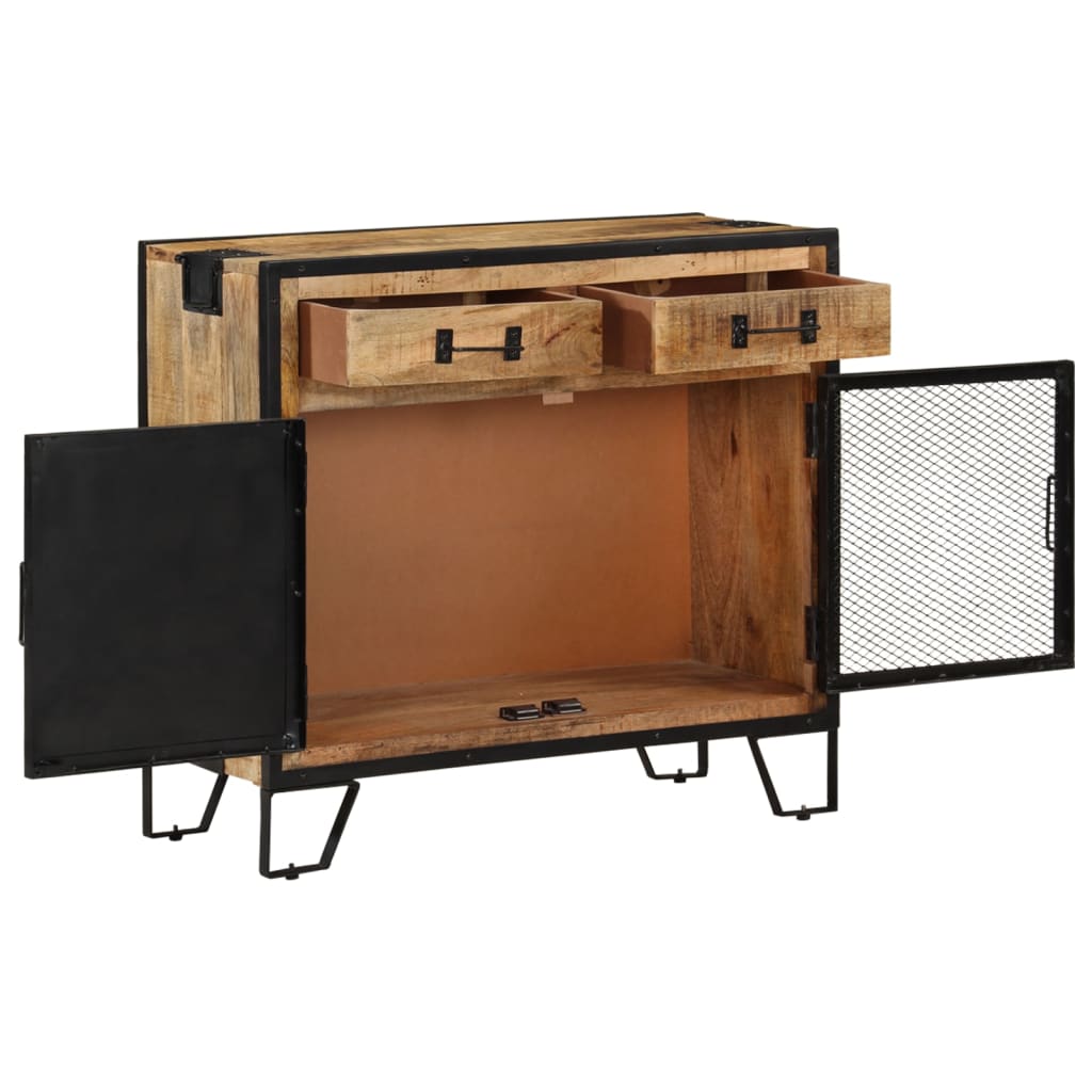 285893 vidaXL Sideboard 80x31x71 cm Solid Rough Mango Wood