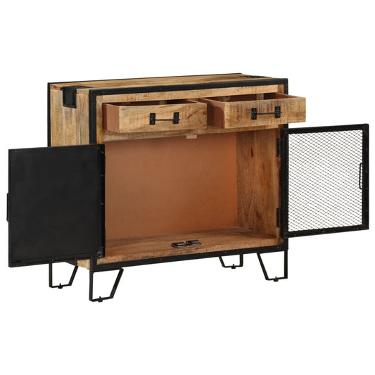 285893 vidaXL Sideboard 80x31x71 cm Solid Rough Mango Wood