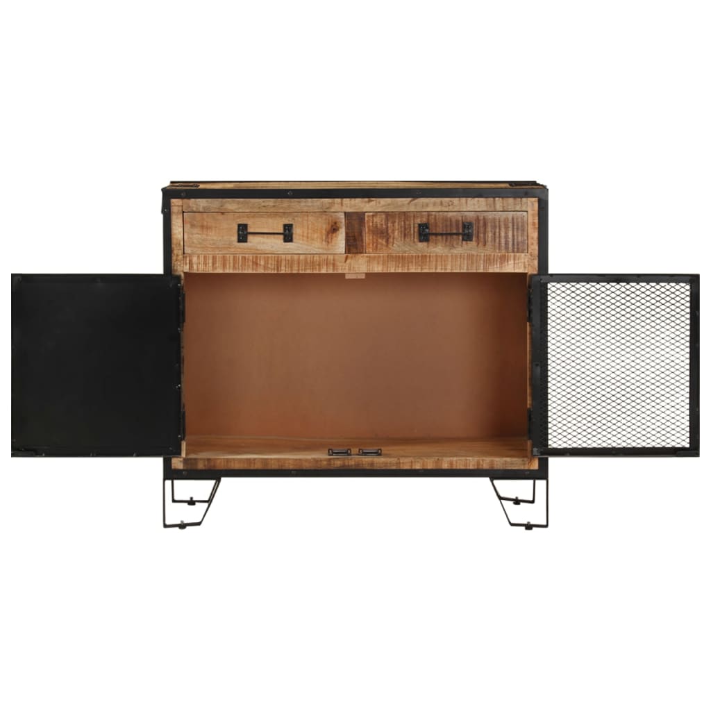vidaXL Sideboard 80x31x71 cm Solid Rough Mango Wood