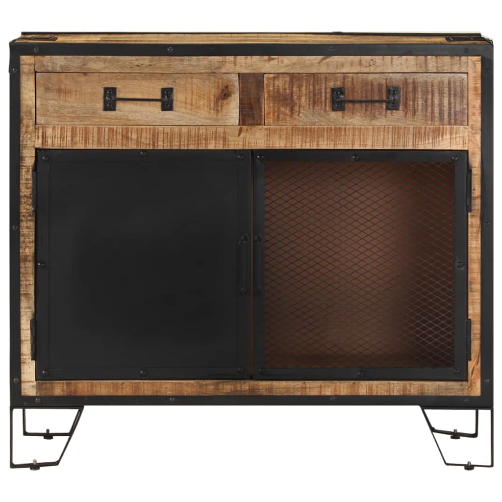 vidaXL Sideboard 80x31x71 cm Solid Rough Mango Wood