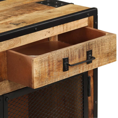 vidaXL Sideboard 80x31x71 cm Solid Rough Mango Wood