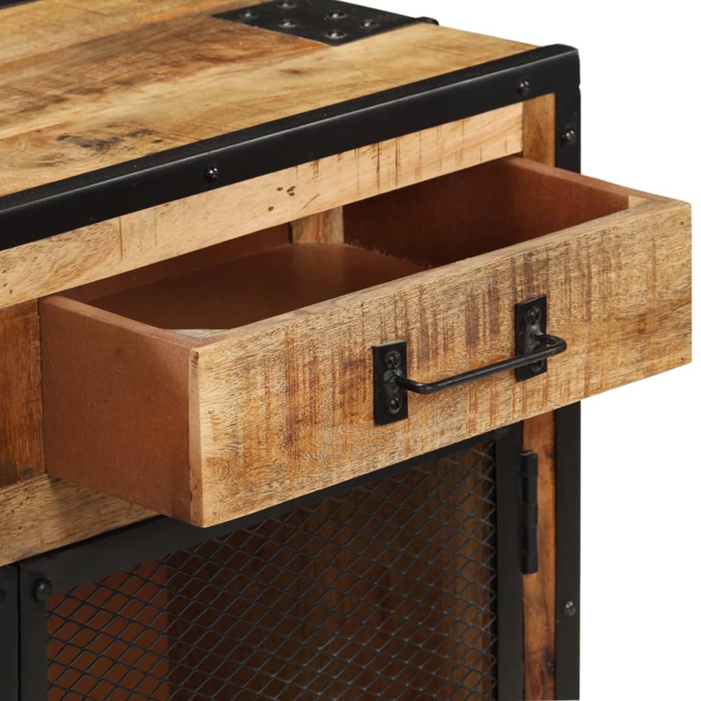 285893 vidaXL Sideboard 80x31x71 cm Solid Rough Mango Wood