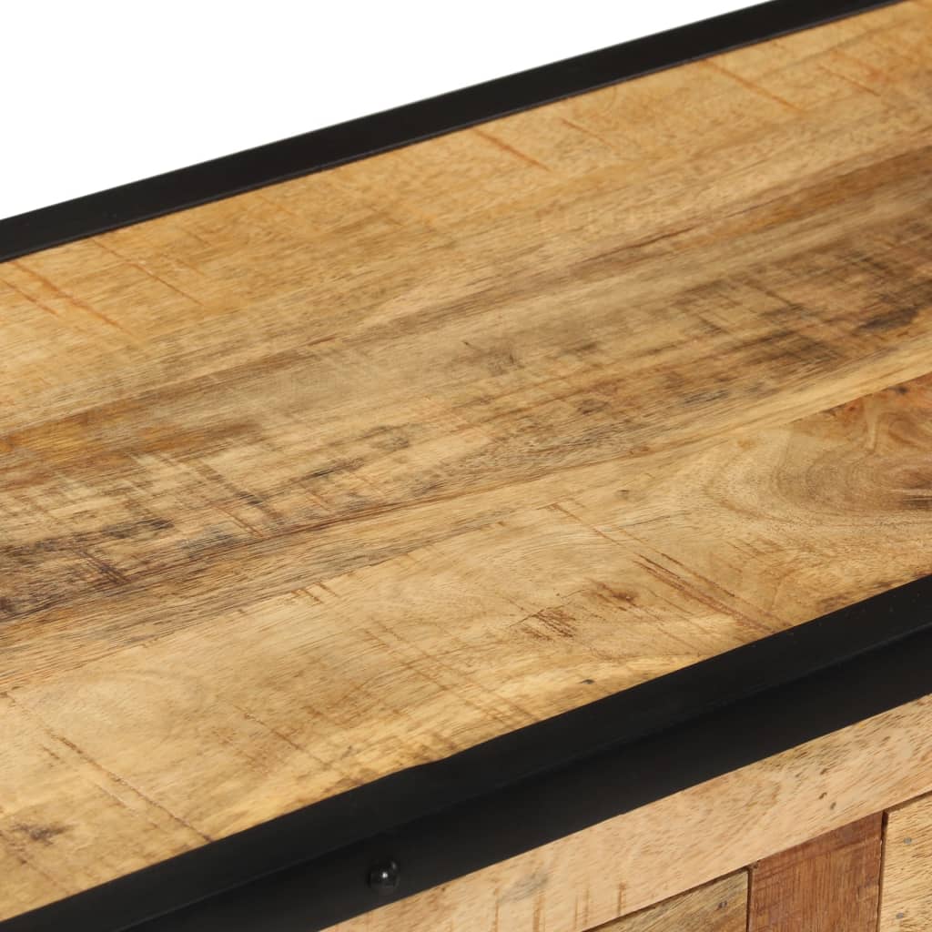 285893 vidaXL Sideboard 80x31x71 cm Solid Rough Mango Wood