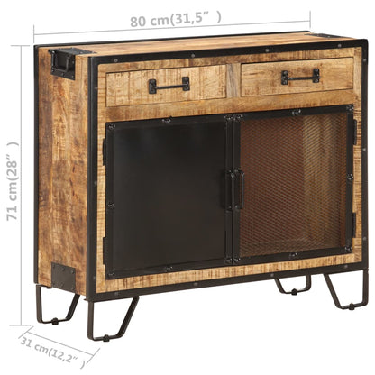285893 vidaXL Sideboard 80x31x71 cm Solid Rough Mango Wood