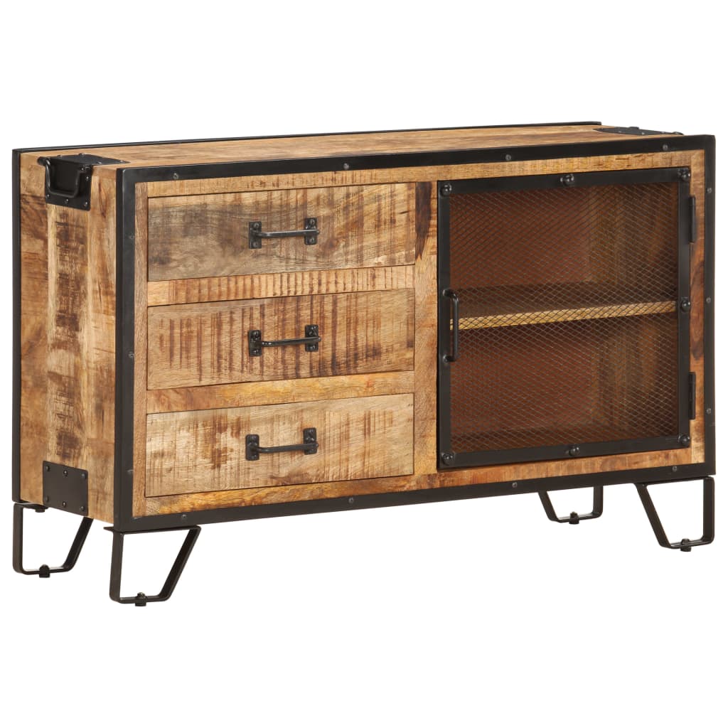 285894 vidaXL Sideboard 100x31x60 cm Solid Rough Mango Wood