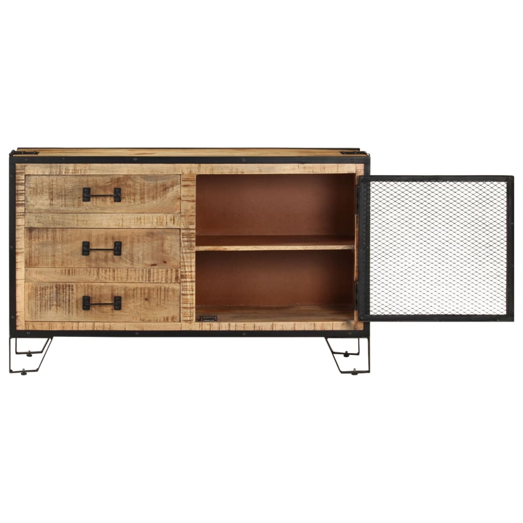 285894 vidaXL Sideboard 100x31x60 cm Solid Rough Mango Wood