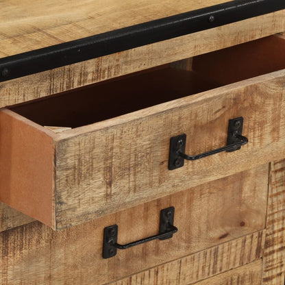 vidaXL Sideboard 100x31x60 cm Solid Rough Mango Wood
