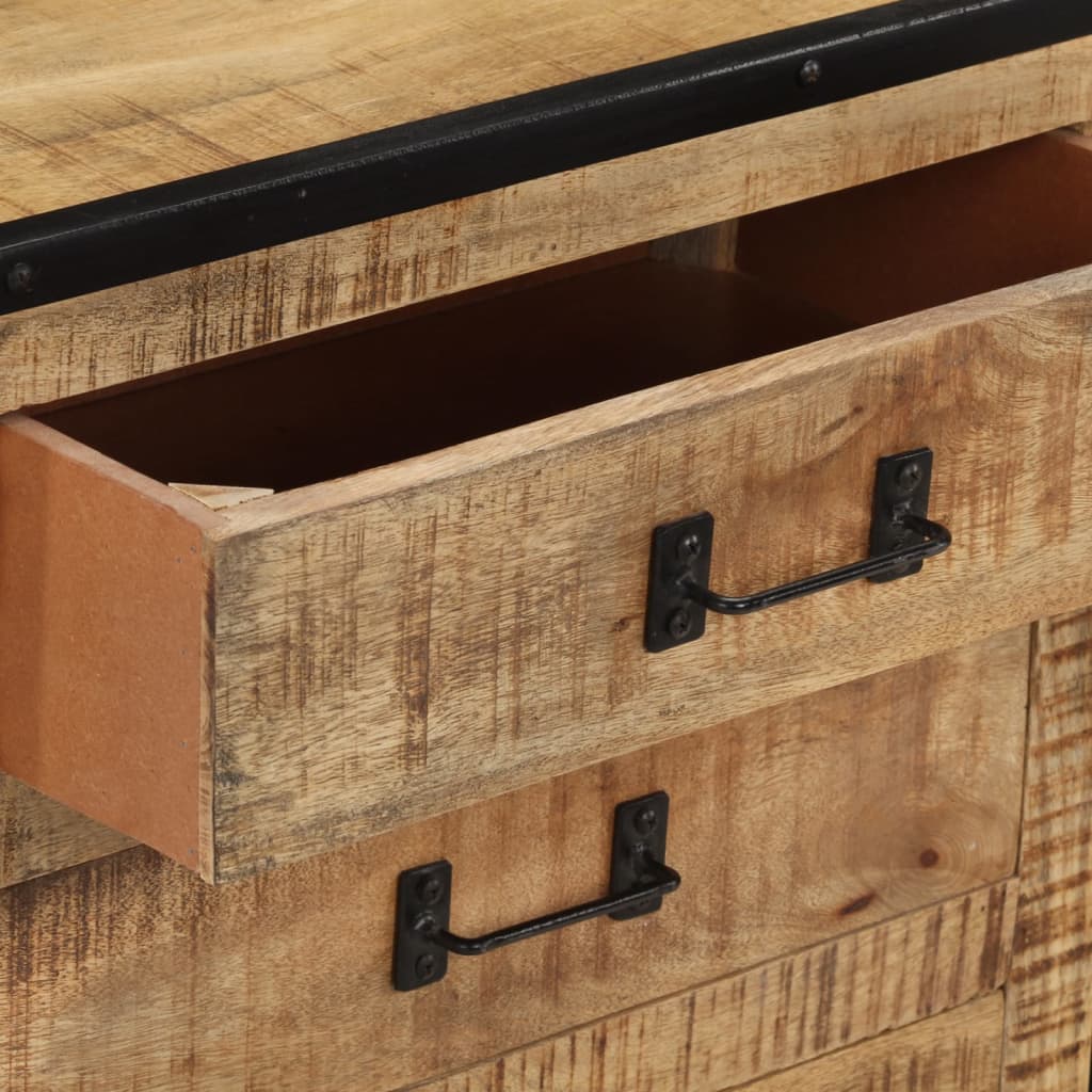 285894 vidaXL Sideboard 100x31x60 cm Solid Rough Mango Wood