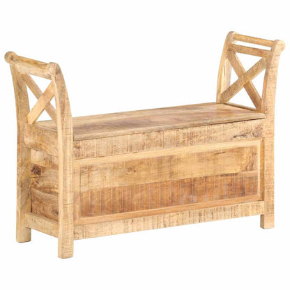 285904 vidaXL Hall Bench 103x33x72 cm Solid Mango Wood