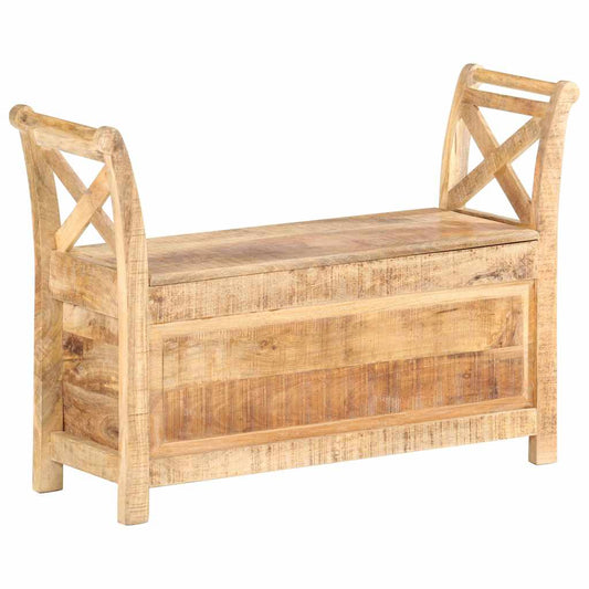 285904 vidaXL Hall Bench 103x33x72 cm Solid Mango Wood