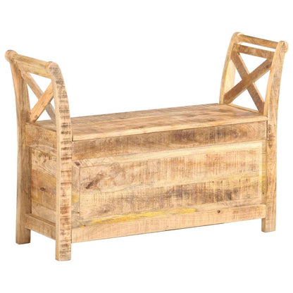 285904 vidaXL Hall Bench 103x33x72 cm Solid Mango Wood