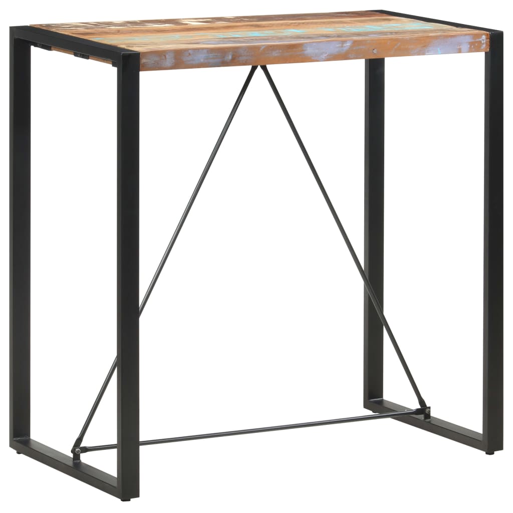 vidaXL Bar Table 110x60x110 cm Solid Reclaimed Wood