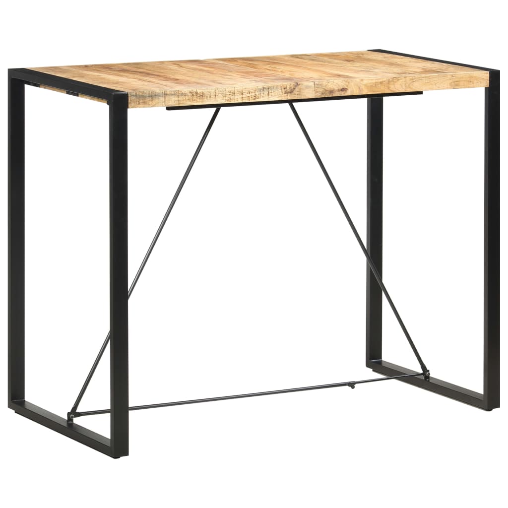 vidaXL Bar Table | Mango Wood | Solid Mango Wood, Steel | Large | Industrial