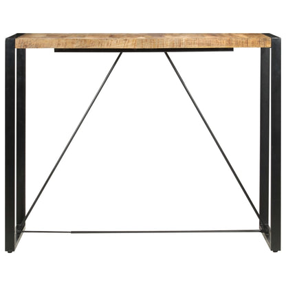 vidaXL Bar Table | Mango Wood | Solid Mango Wood, Steel | Large | Industrial