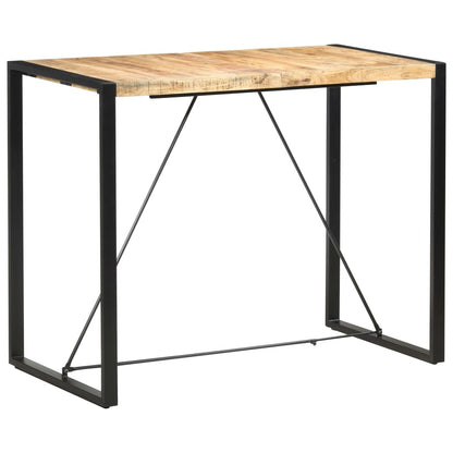 vidaXL Bar Table | Mango Wood | Solid Mango Wood, Steel | Large | Industrial