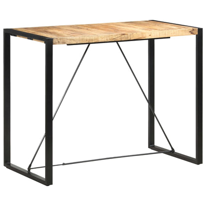 vidaXL Bar Table | Mango Wood | Solid Mango Wood, Steel | Large | Industrial