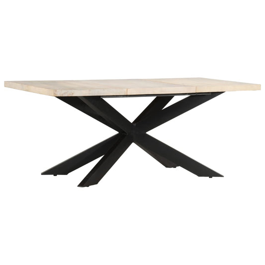 285964 vidaXL Dining Table 180x90x76 cm Solid Bleached Mango Wood