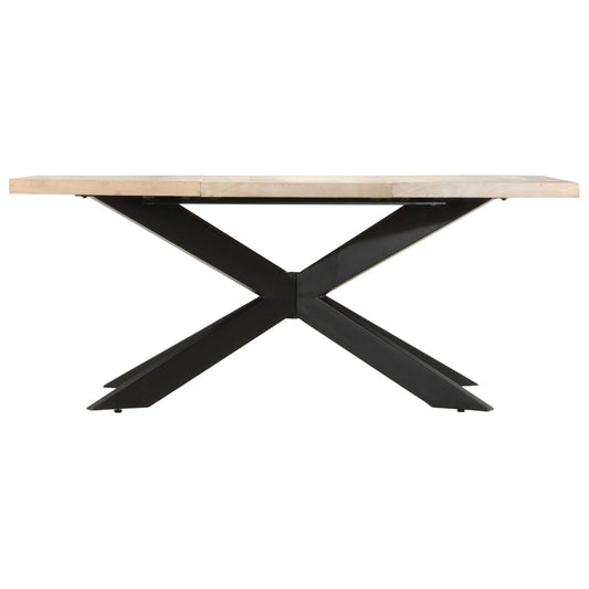 285964 vidaXL Dining Table 180x90x76 cm Solid Bleached Mango Wood