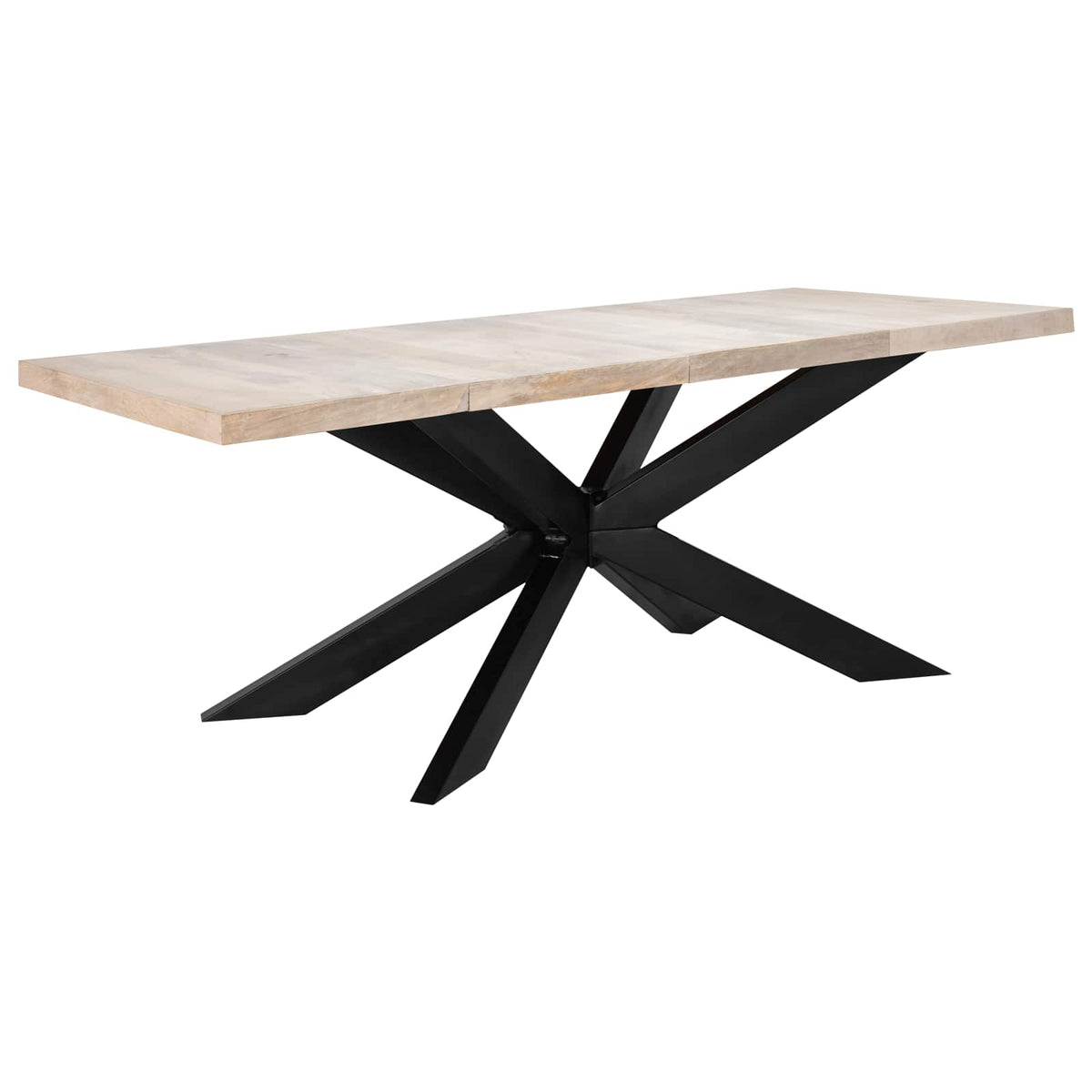 285964 vidaXL Dining Table 180x90x76 cm Solid Bleached Mango Wood