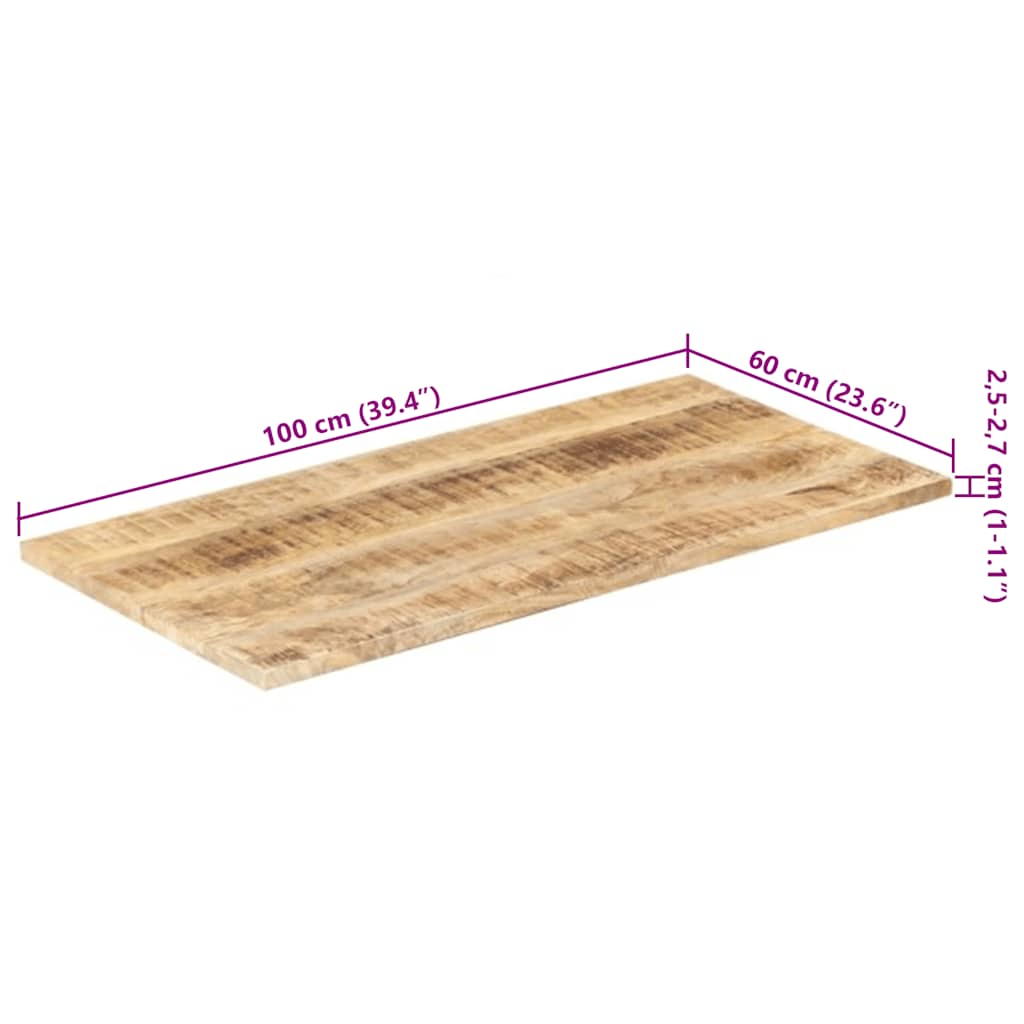 vidaXL Table Top | Different Styles | Solid mango wood | 100 x 60 cm | Tough