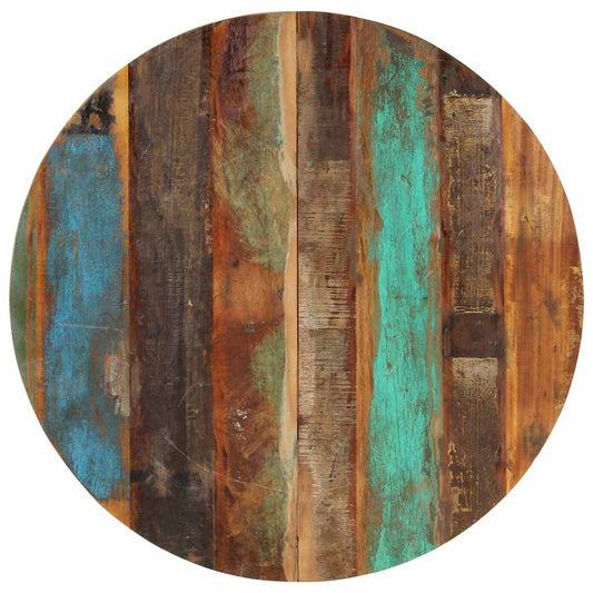 286035 vidaXL Round Table Top 80 cm 15-16 mm Solid Reclaimed Wood