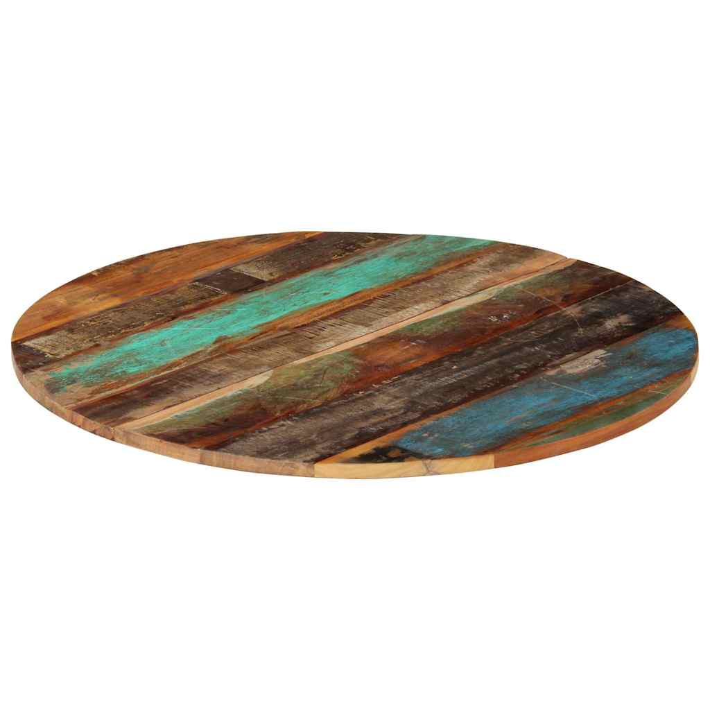 286035 vidaXL Round Table Top 80 cm 15-16 mm Solid Reclaimed Wood