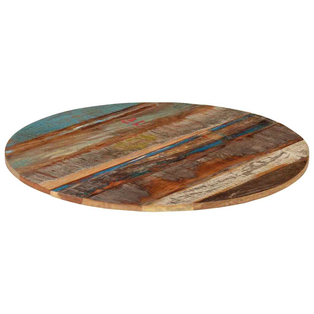 286035 vidaXL Round Table Top 80 cm 15-16 mm Solid Reclaimed Wood