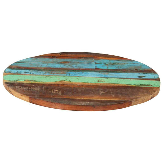286038 vidaXL Round Table Top 60 cm 25-27 mm Solid Reclaimed Wood