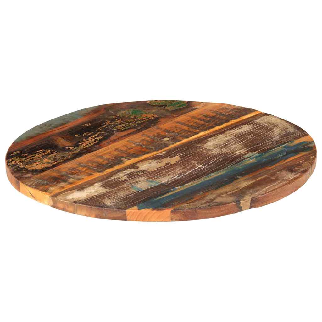 286038 vidaXL Round Table Top 60 cm 25-27 mm Solid Reclaimed Wood
