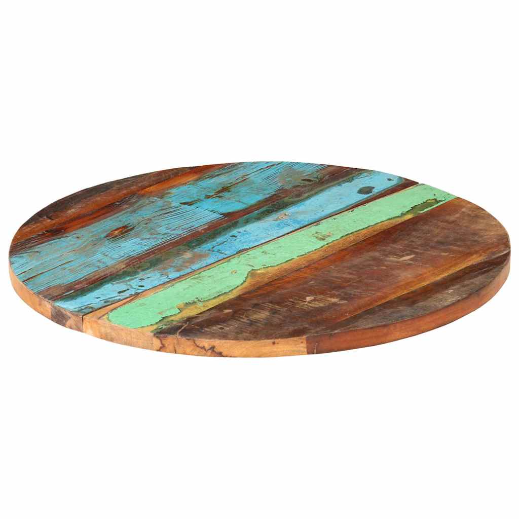 286038 vidaXL Round Table Top 60 cm 25-27 mm Solid Reclaimed Wood
