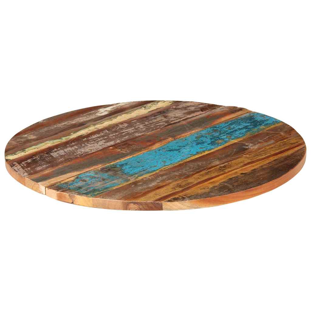 286040 vidaXL Round Table Top 80 cm 25-27 mm Solid Reclaimed Wood