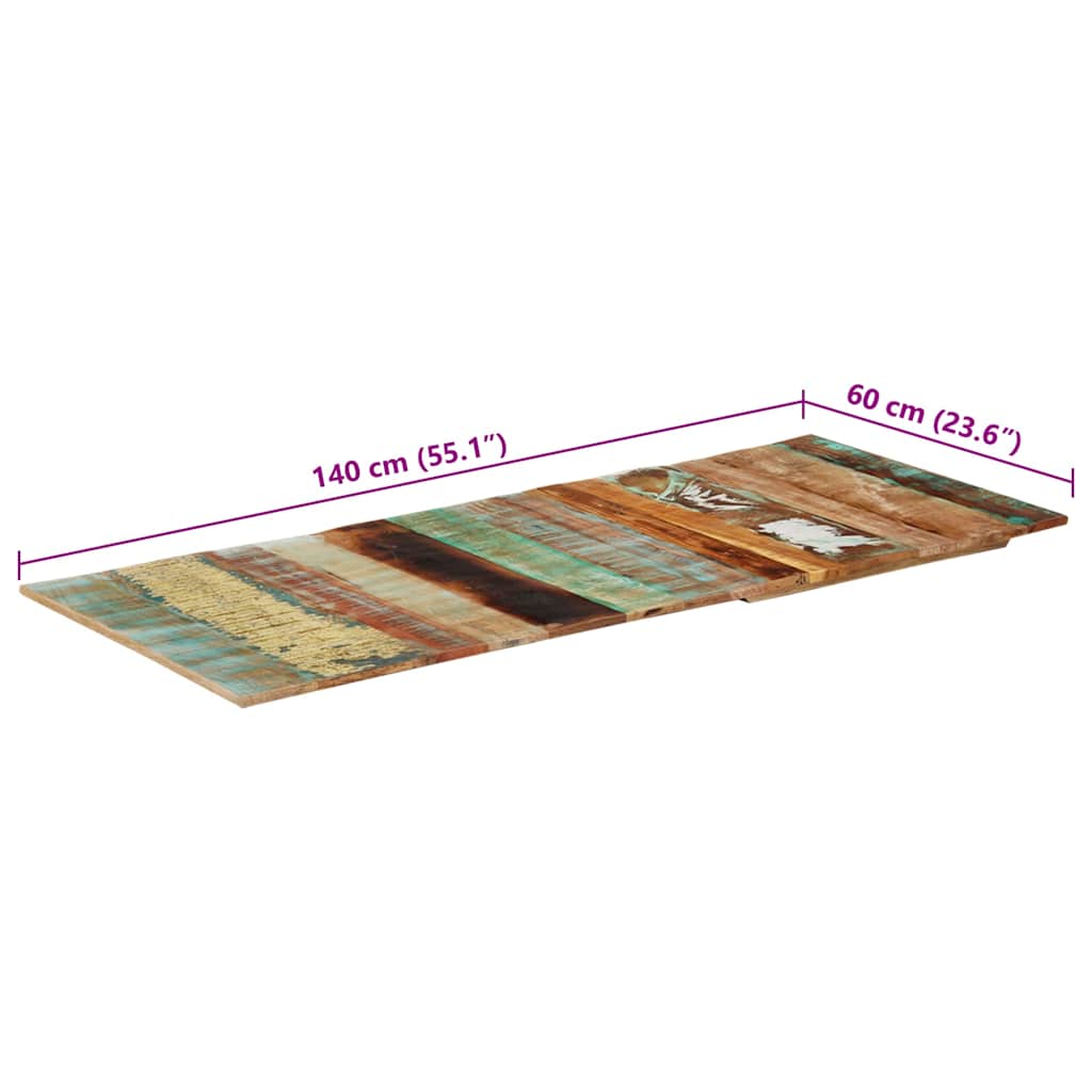 vidaXL Table Top | Varied | Solid reclaimed wood | 60x140 cm | Table Top
