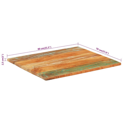 vidaXL Table Top | Various wood tones | Solid reclaimed wood | 70 x 80 cm