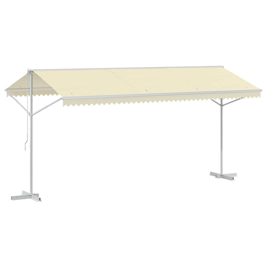 145883 vidaXL Free Standing Awning 500x300 cm Cream