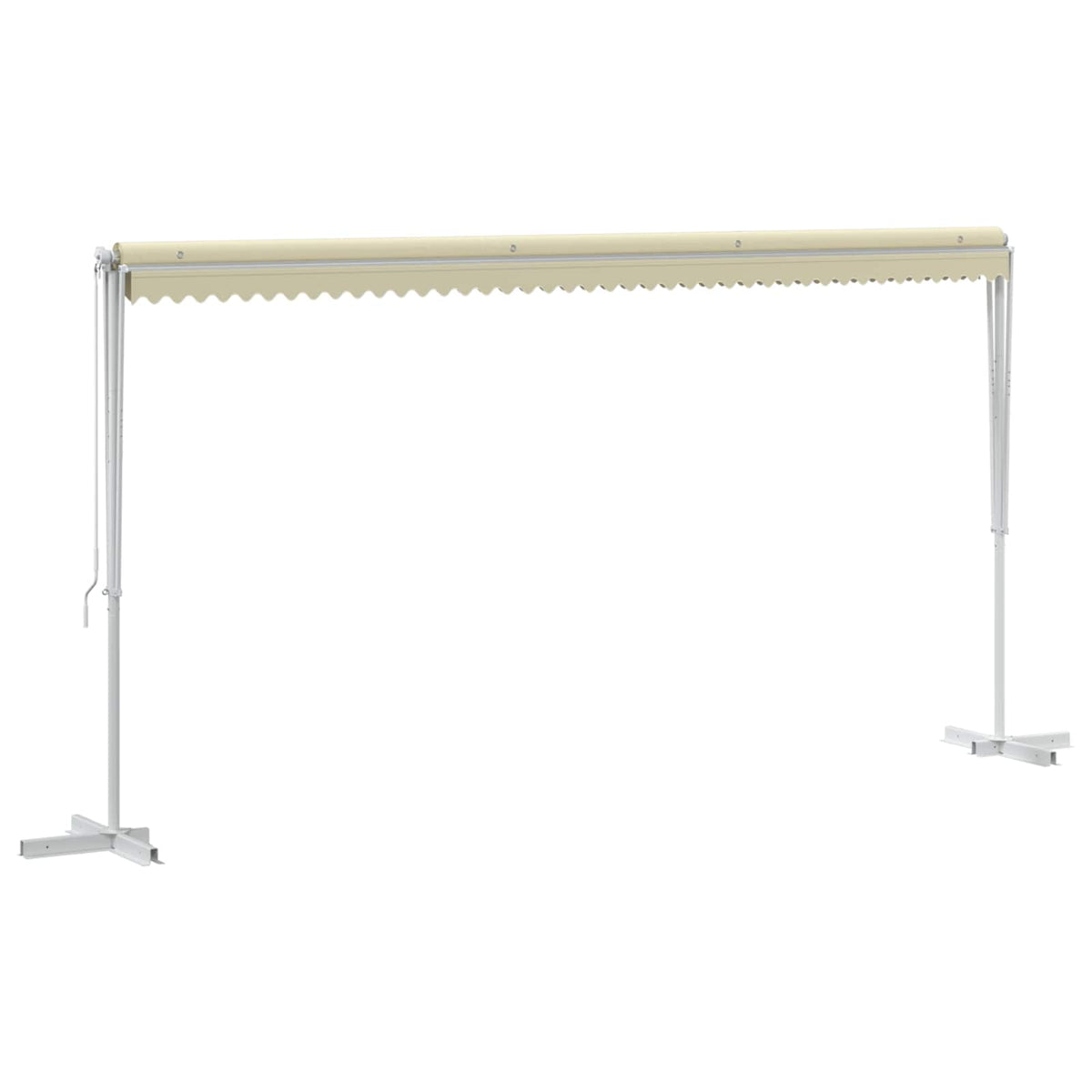 145883 vidaXL Free Standing Awning 500x300 cm Cream