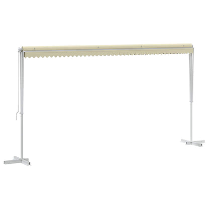 145883 vidaXL Free Standing Awning 500x300 cm Cream