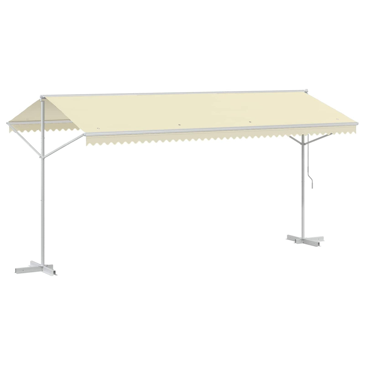 145883 vidaXL Free Standing Awning 500x300 cm Cream