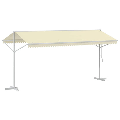 145883 vidaXL Free Standing Awning 500x300 cm Cream