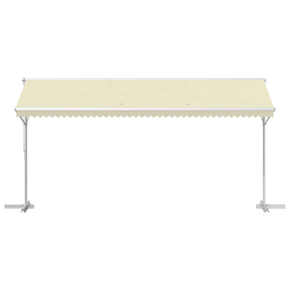145883 vidaXL Free Standing Awning 500x300 cm Cream