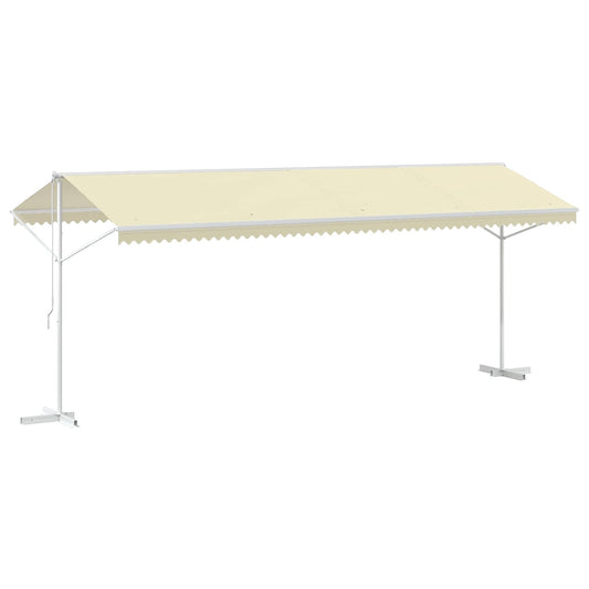 145884 vidaXL Free Standing Awning 600x300 cm Cream