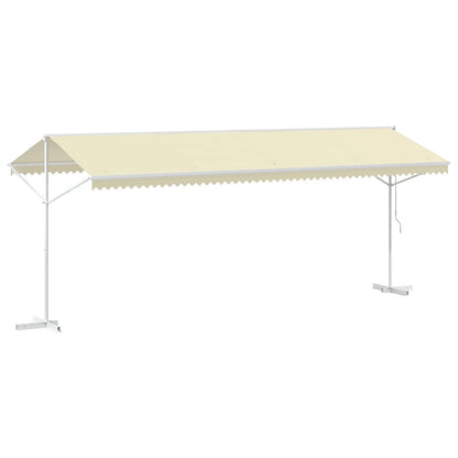 145884 vidaXL Free Standing Awning 600x300 cm Cream